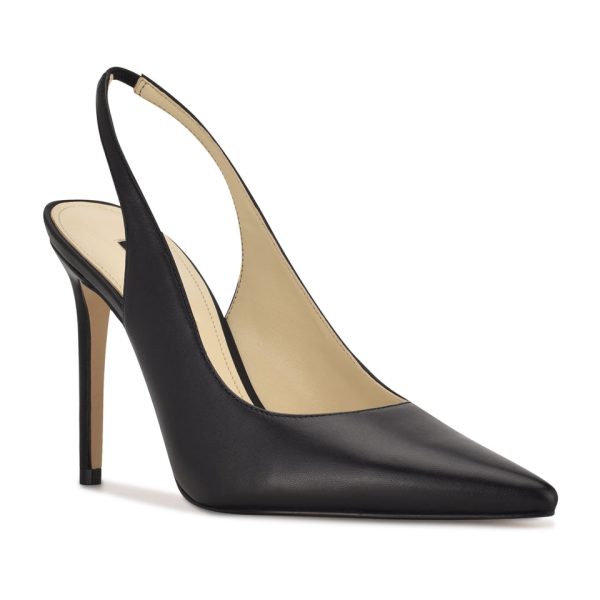 Feather Pointy Toe Slingback Pumps - Image 2
