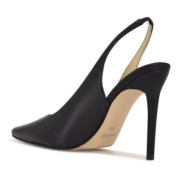 Feather Pointy Toe Slingback Pumps - Image 3