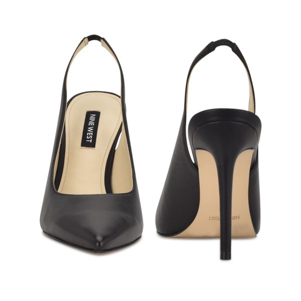 Feather Pointy Toe Slingback Pumps - Image 4