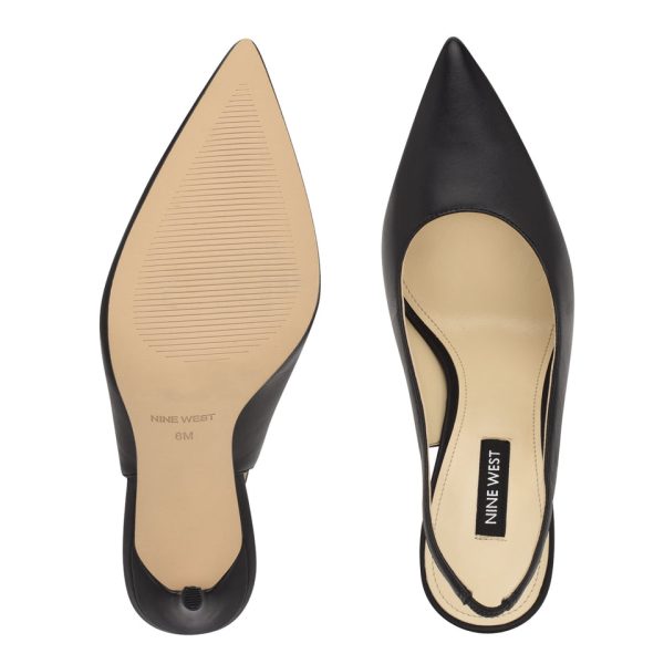 Feather Pointy Toe Slingback Pumps - Image 5