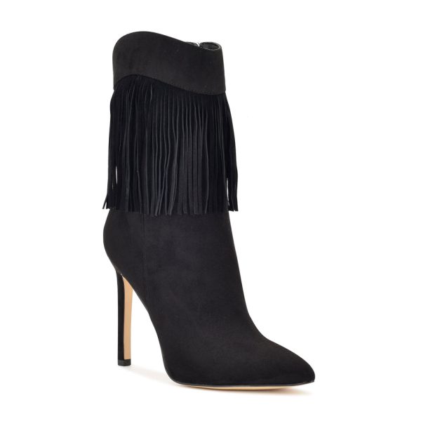 Tries Heeled Fringe Booties - Image 2