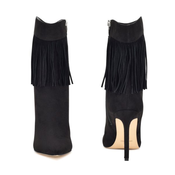 Tries Heeled Fringe Booties - Image 4