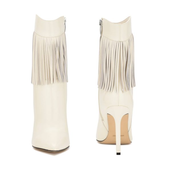 Tries Heeled Fringe Booties - Image 4