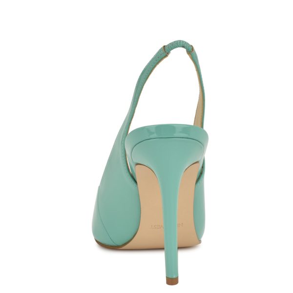 Feather Pointy Toe Slingback Pumps - Image 4