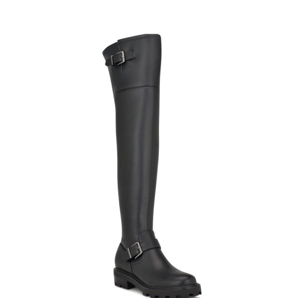 Nans Lug Sole Over The Knee Boots - Image 2