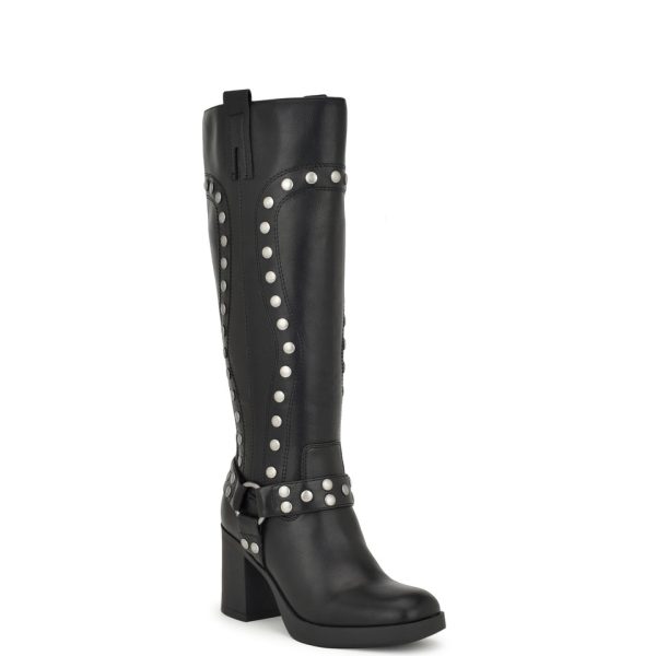 Cert Heeled Moto Boots - Image 2