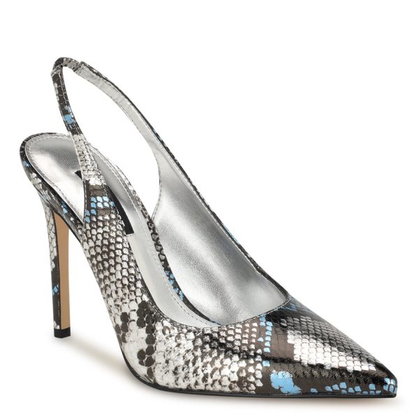 Feather Pointy Toe Slingback Pumps - Image 2