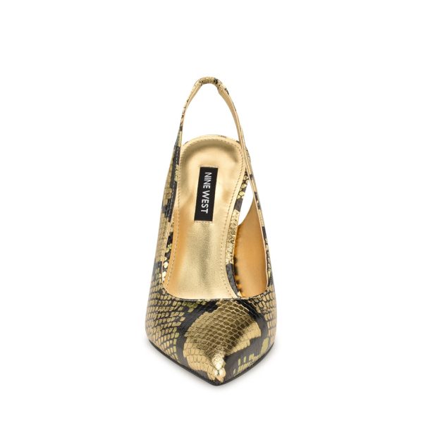 Feather Pointy Toe Slingback Pumps - Image 3