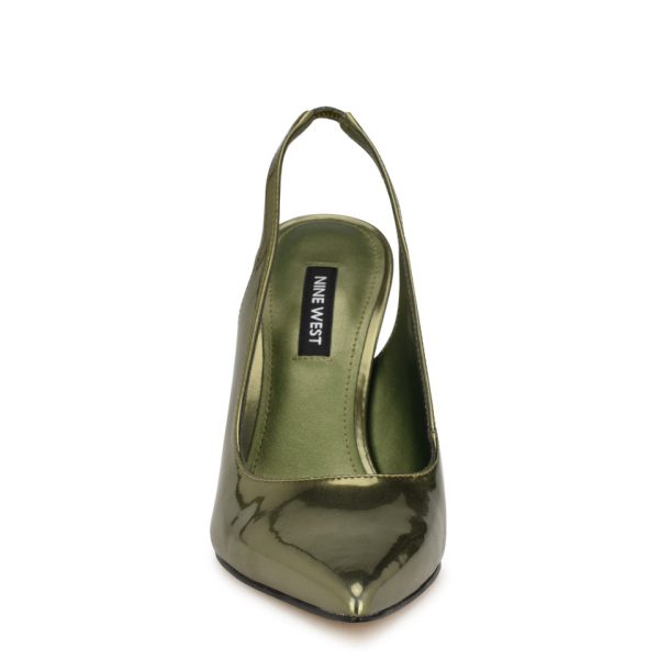 Feather Pointy Toe Slingback Pumps - Image 3