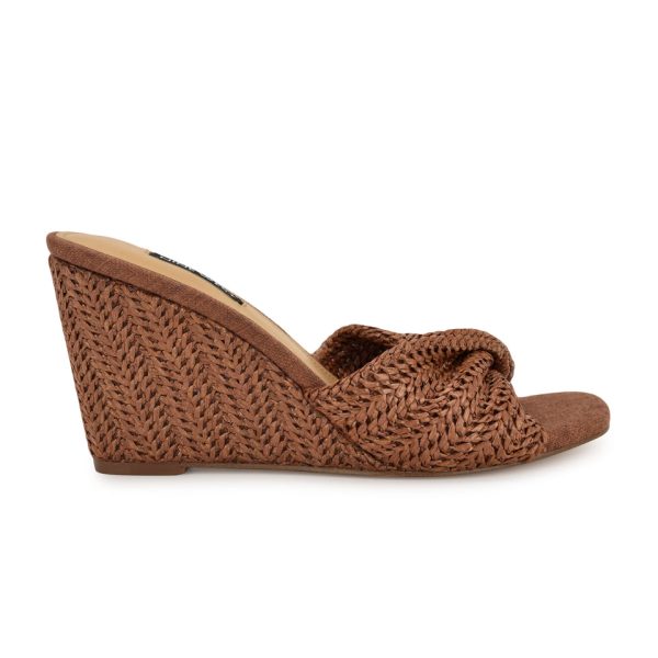 Nikhil Twist Wedge Sandals