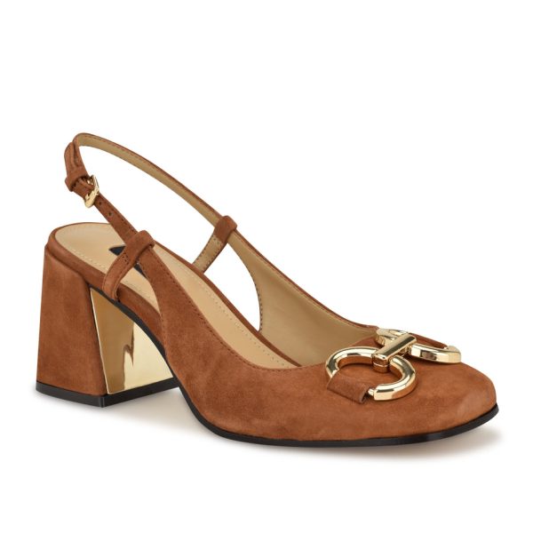 Cast Block Heel Slingback Pumps - Image 2