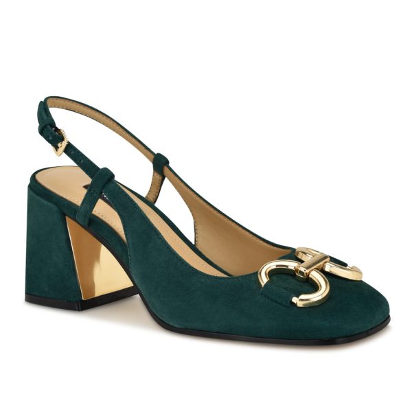 Cast Block Heel Slingback Pumps - Image 2