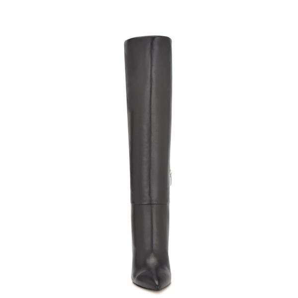 Richy Wide Calf Heeled Boots - Image 3