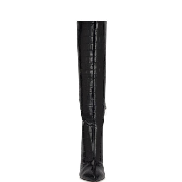 Richy Wide Calf Heeled Boots - Image 3