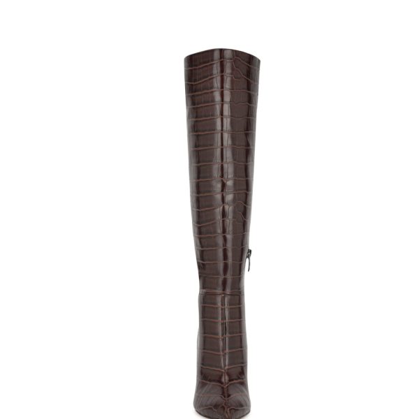 Richy Wide Calf Heeled Boots - Image 3