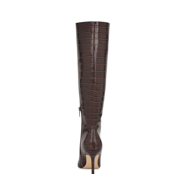 Richy Wide Calf Heeled Boots - Image 4