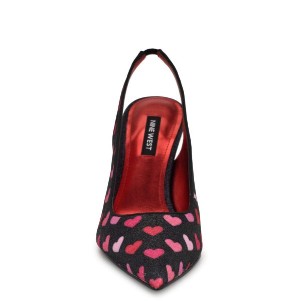 Feather Pointy Toe Slingback Pumps - Image 3