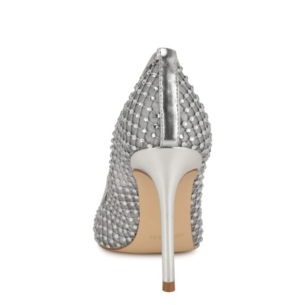 Freshe Rhinestone Mesh Pumps - Image 4