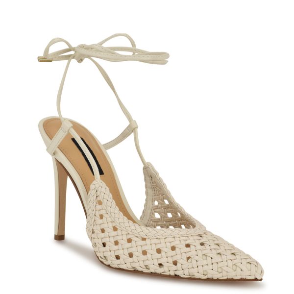 Fessla Woven Ankle Wrap Pumps - Image 2