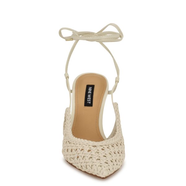 Fessla Woven Ankle Wrap Pumps - Image 3