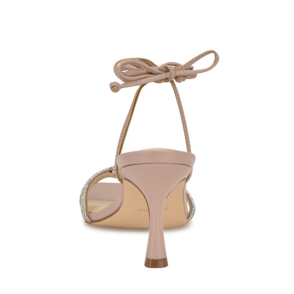 Raqchel Rhinestone Bow Ankle Wrap Sandals - Image 4