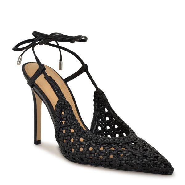 Fessla Woven Ankle Wrap Pumps - Image 2