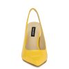 Feather Pointy Toe Slingback Pumps - Image 3