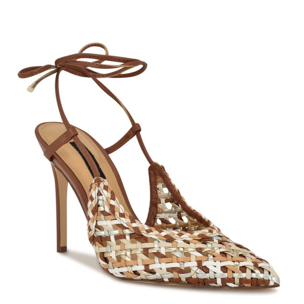 Fessla Woven Ankle Wrap Pumps - Image 2