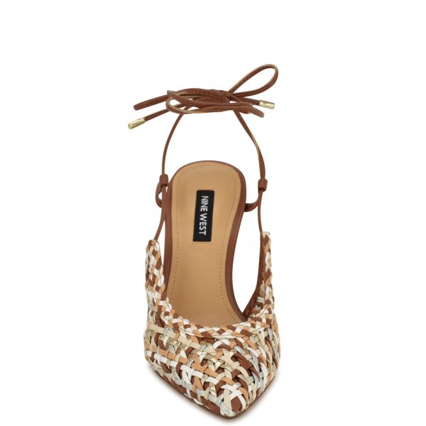 Fessla Woven Ankle Wrap Pumps - Image 3